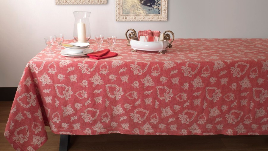 Tisch Busatti | Weihnachtsherzen-Tischdecke